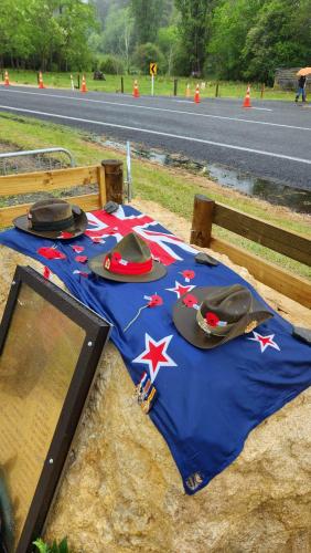 Display for first ANZAC Day for Carving by Road