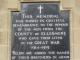183 Gallipoli Street Leeston War Memorial plaque