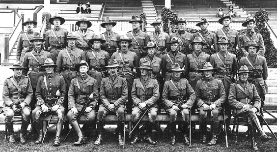 009 Selwyn Rd Hastings NZMR Officers at Trentham 1914
