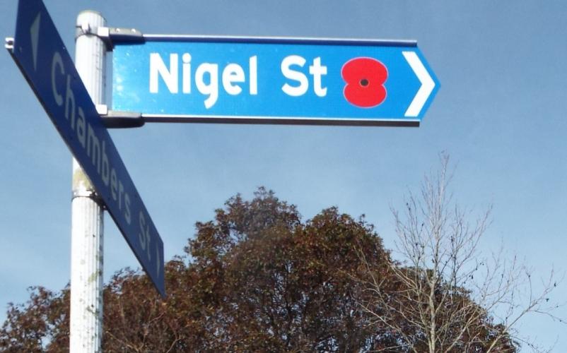 011 Nigel St Hastings Sign
