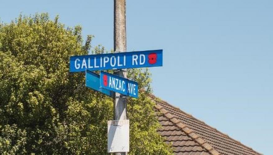 023 ANZAC Avenue Napier new street sign 2018