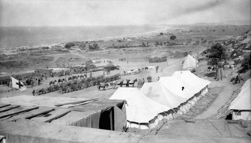 024 Gallipoli Rd Napier Field hospital at Ocean Beach Gallipoli by E.N. Merrington