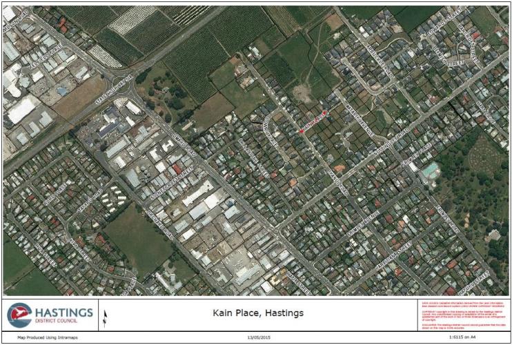 030 Kain Place Hastings Map of Kain Place