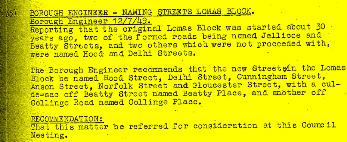 060 Hood Street Hastings Council action 1949