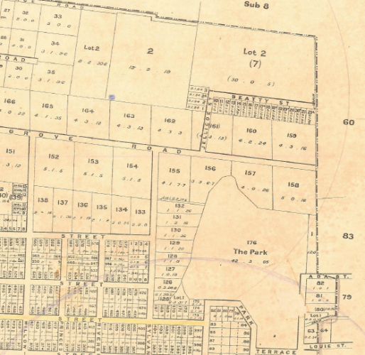 061 Jellicoe St Hastings Deposited Plan showing part of Lomas Workers Dwellings Settlement.
