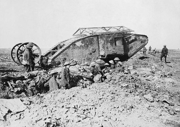 076 Somme Parade Whanganui British Mark I male tank Somme 25 September 1916