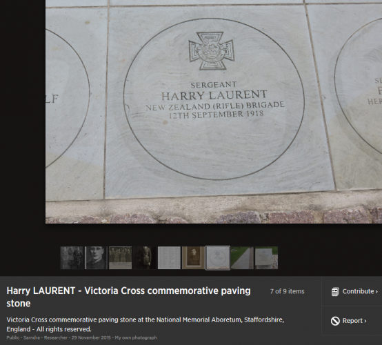 083 Laurent VC Street Hawera Commemorative stone