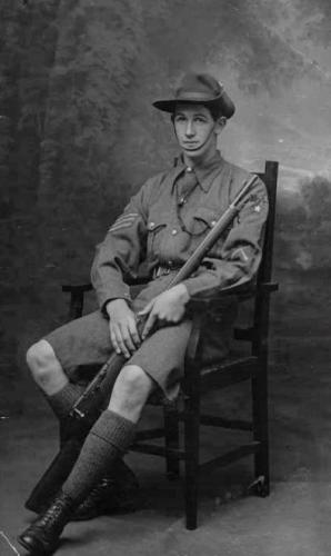 113 Andrew Ave Palmerston North Leslie Andrew as a cadet circa 1912.