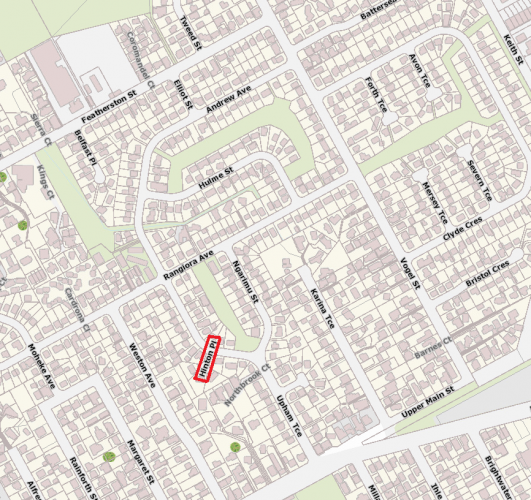 115 Hinton Pl Palmerston North Location Map