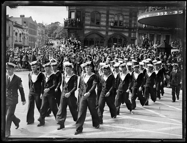 122 Leander Place Palmerston North Leander sailors marching away from the Auckland Town Hall