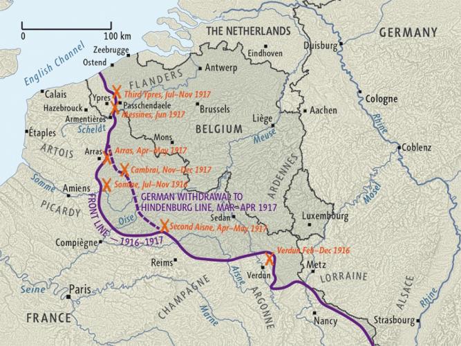 128 Passchendaele Gr Upper Hutt Western Front 1916 1917 Battle Map