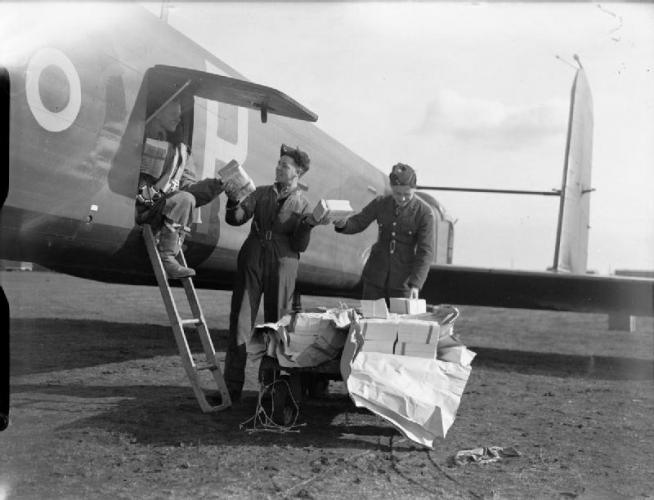 131 Whitley Ave Upper Hutt Propaganda leaflets being loaded onto a Whitley circa 1940