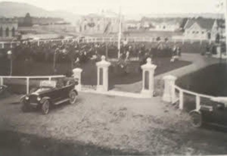 139 Memorial Sq Martinborough A civic Ceremony in the Square ca 1920s