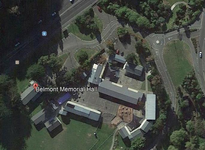 143 War Memorial Hall Belmont Lower Hutt aerial view