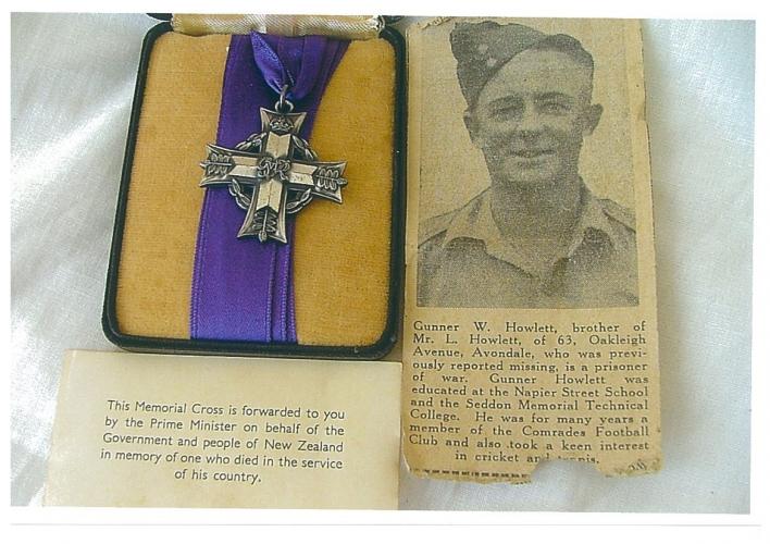 178 Howlett Street Auckland Memorial Cross medal