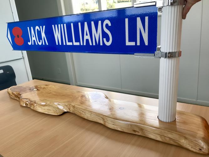 180 Jack Williams Lane Waipukurau Street sign