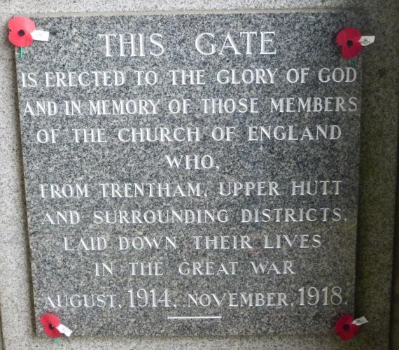 211 St Johns Lych Gate Upper Hutt memorial stone