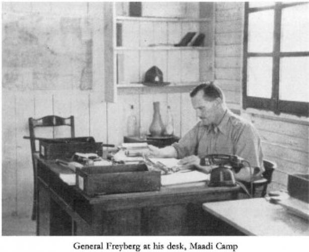218 Maadi Road Napier General Feyberg in his office Maadi 1940