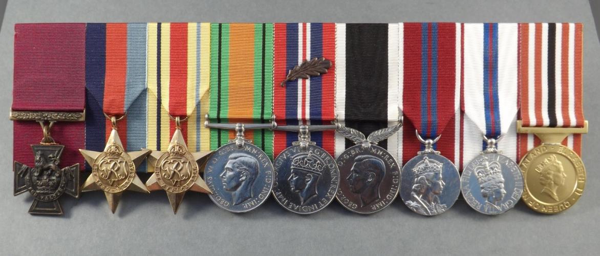 227 Hinton Road Napier Sergeant John Daniel Hintons medal set held by National Army Museum Waiouru.