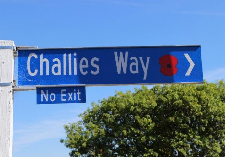 238 Challies Way Richmond new street sign 2019