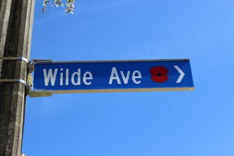 246 Wilde Avenue Richmond new street sign 2020