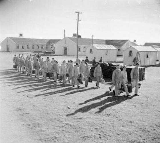 275 Soldiers Lane LMC Palm Nth conscripts entering camp 1950