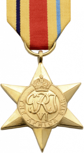 279 Takrouna Gr LMC Palm Nth Africa star medal