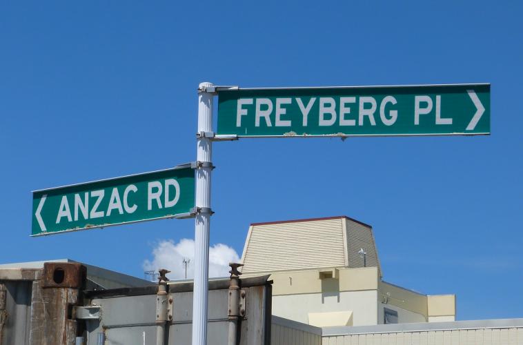 288 Freyberg Place TMC Upper Hutt street sign 2019