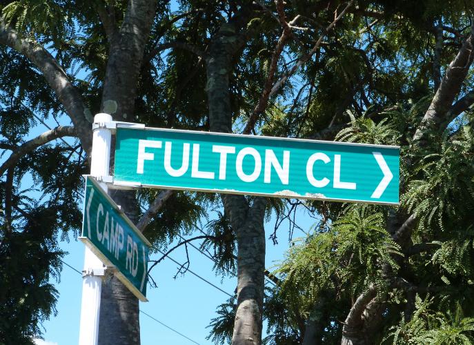 290 Fulton Close TMC Upper Hutt street sign 2019