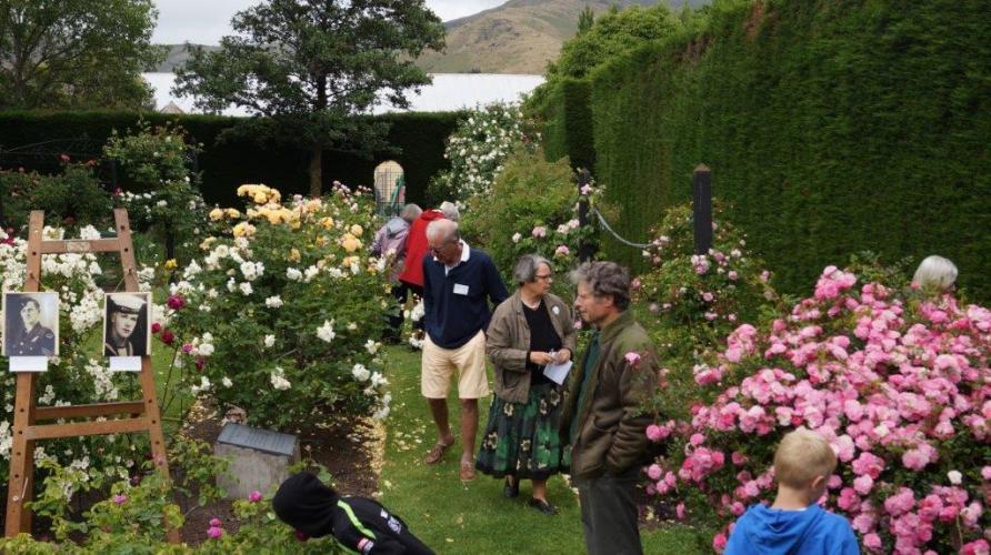 315 Memorial Rose Garden Christchurch visitors to the memorial