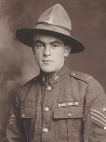 Then Staff Sergeant Frederick Melrose Hansen c 1918